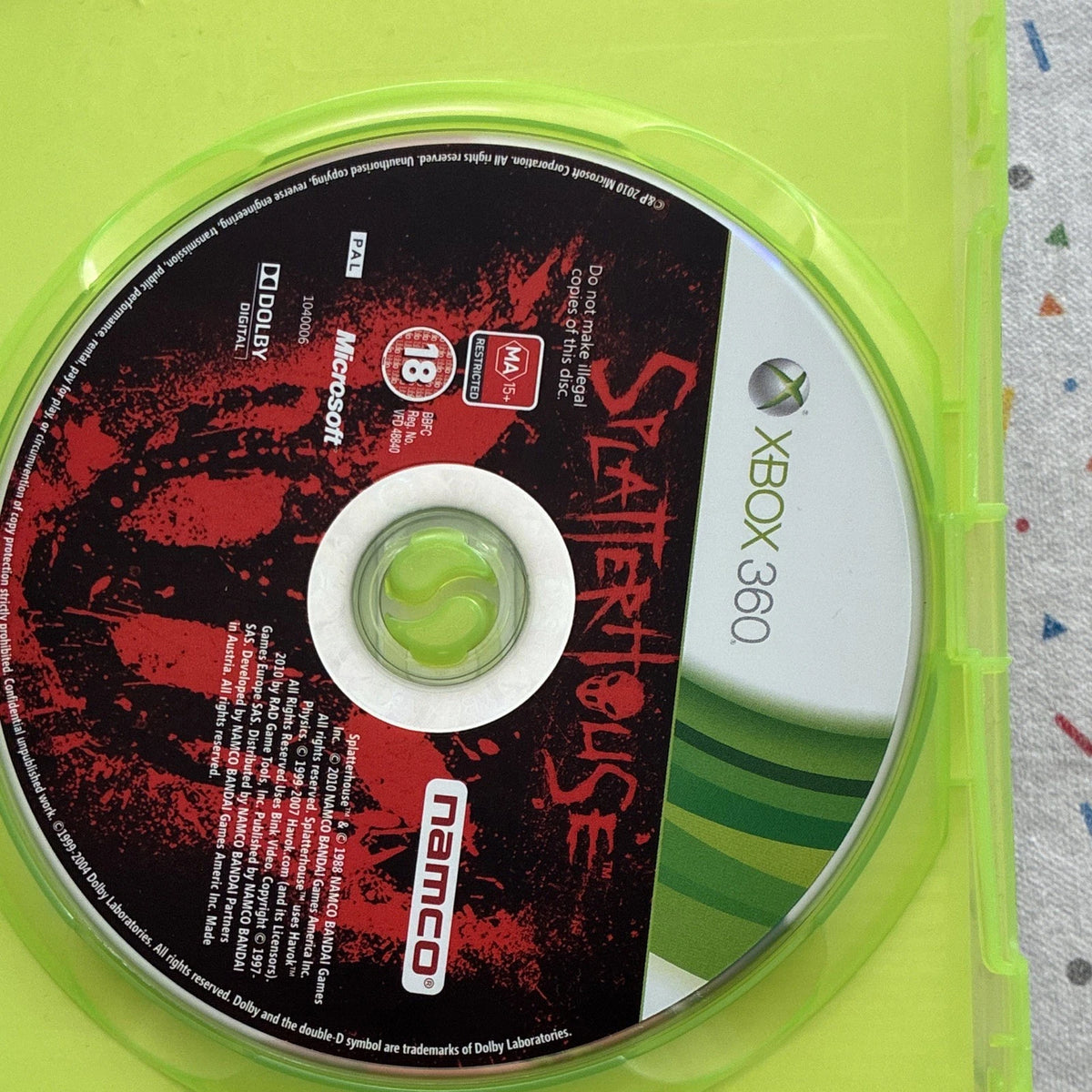 Splatterhouse Microsoft Xbox 360 Game PAL Complete with ManuaL