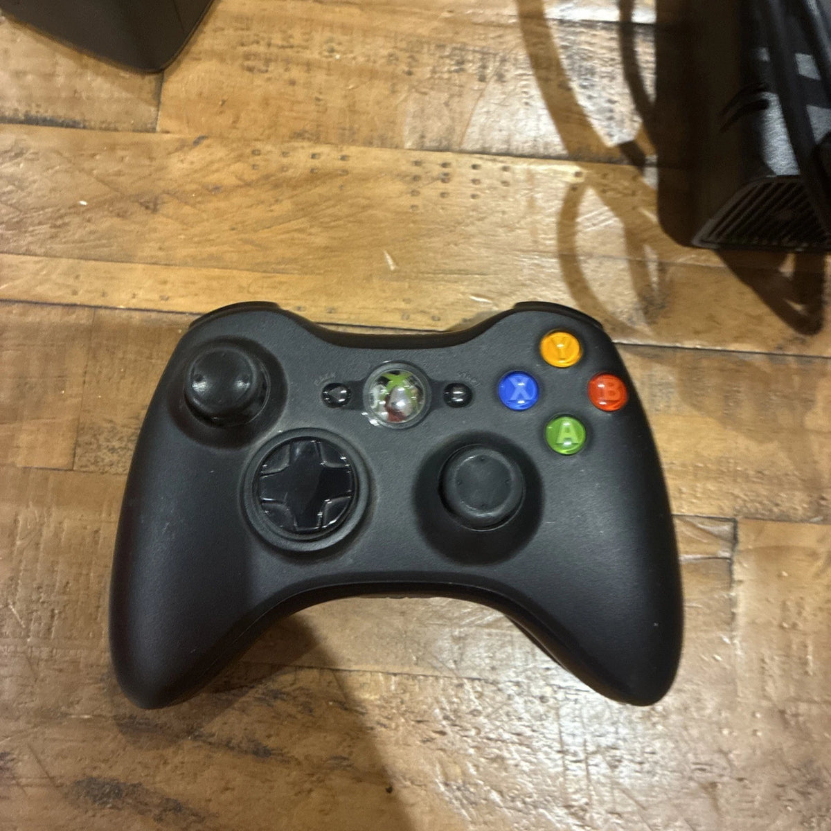 Microsoft Xbox 360 S Slim Black Console with Power Supply & Controller
